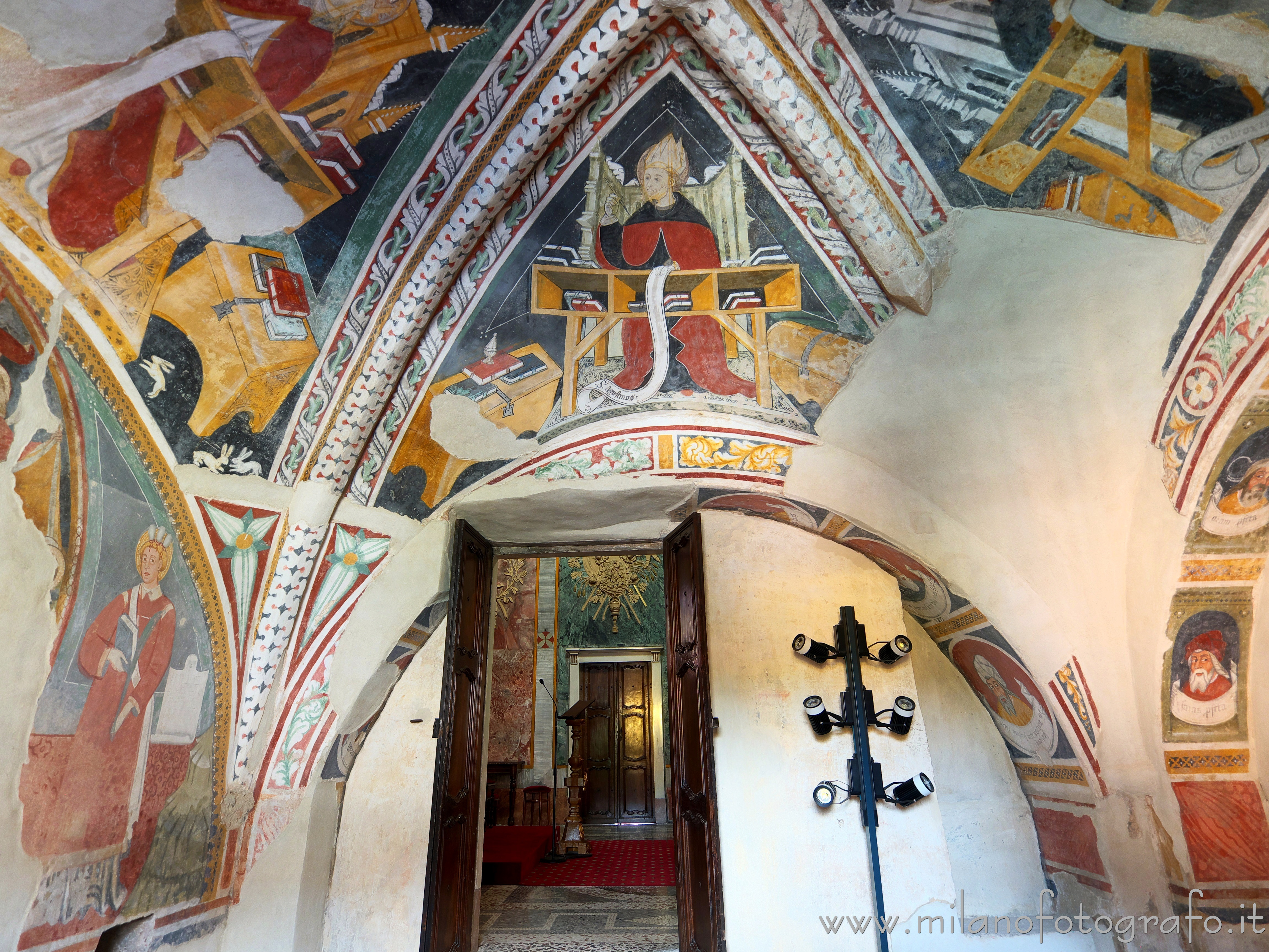 Occhieppo Superiore (Biella, Italy) - South wall of the chapel beside to the presbytery in the Church of Santo Stefano